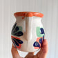 Orange Engobe Barro Hand-Painted Mug