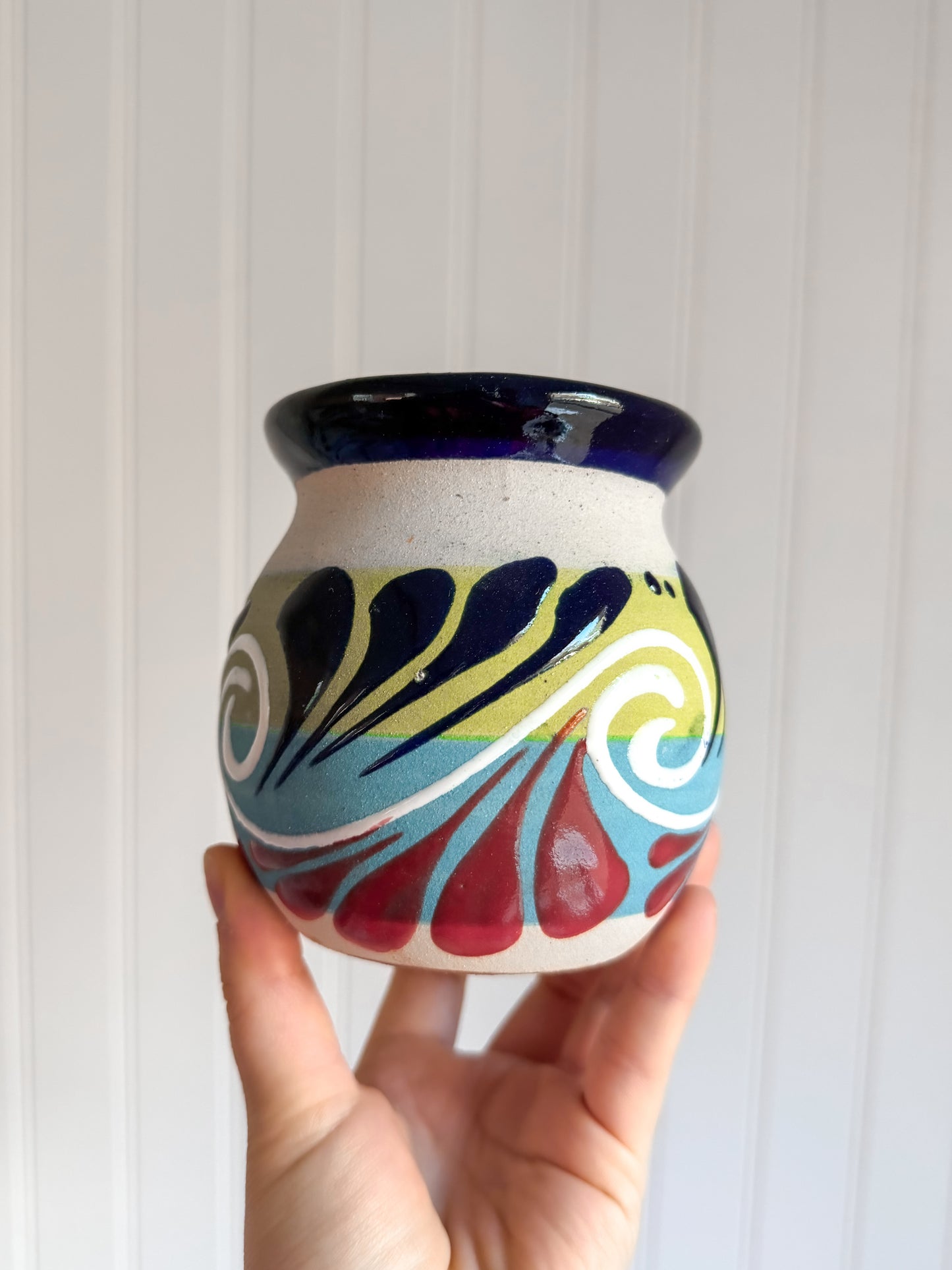 Blue Engobe Barro Hand-Painted Mug