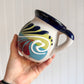 Blue Engobe Barro Hand-Painted Mug
