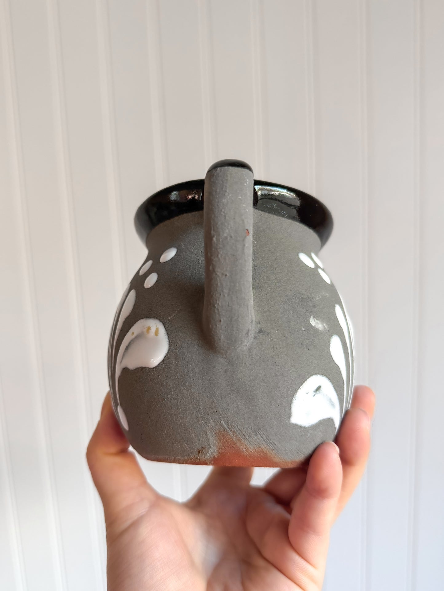 Black & Gray Barro Hand-Painted Mug