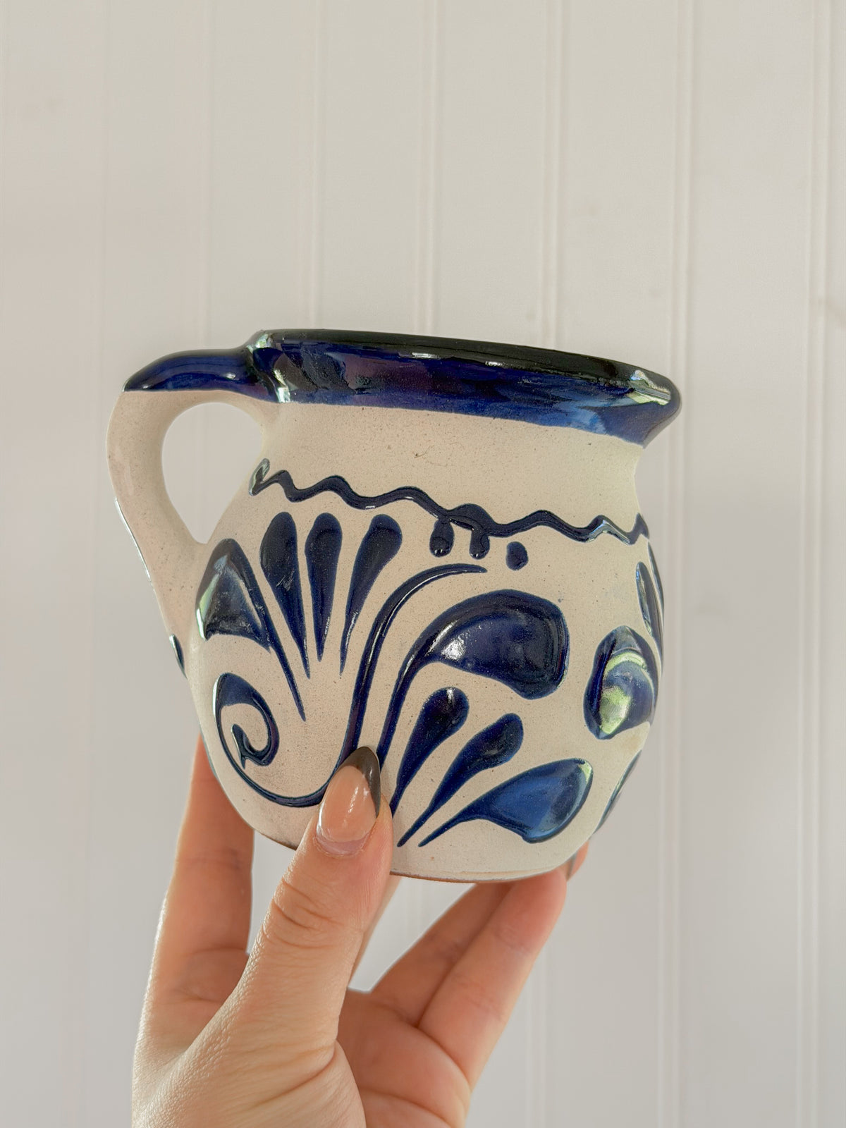 Navy Barro Hand-Painted Mug