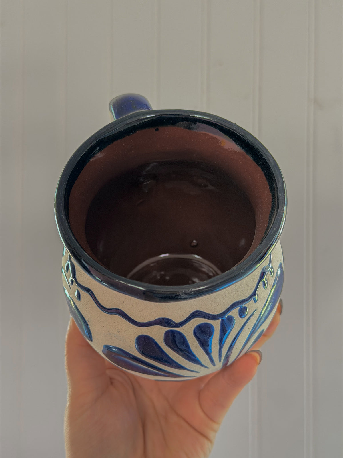 Navy Barro Hand-Painted Mug