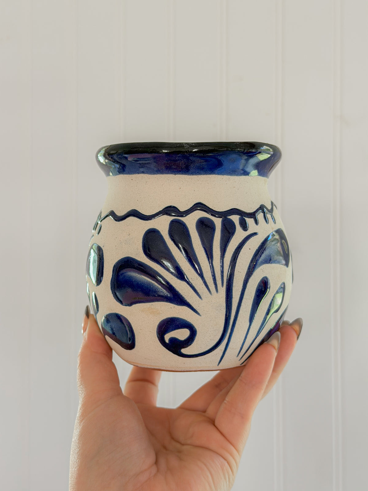 Navy Barro Hand-Painted Mug
