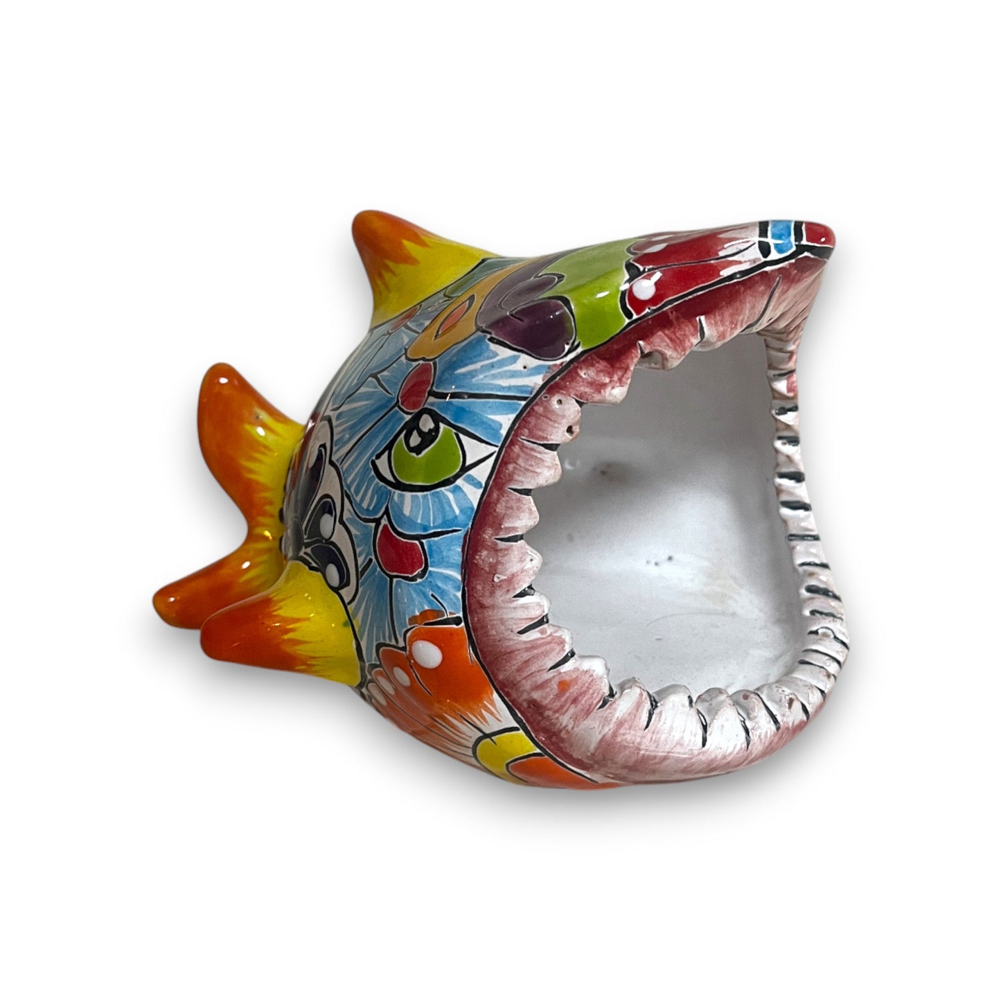 Colorful Talavera Shark Soap Dish | Handcrafted Ceramic Holder