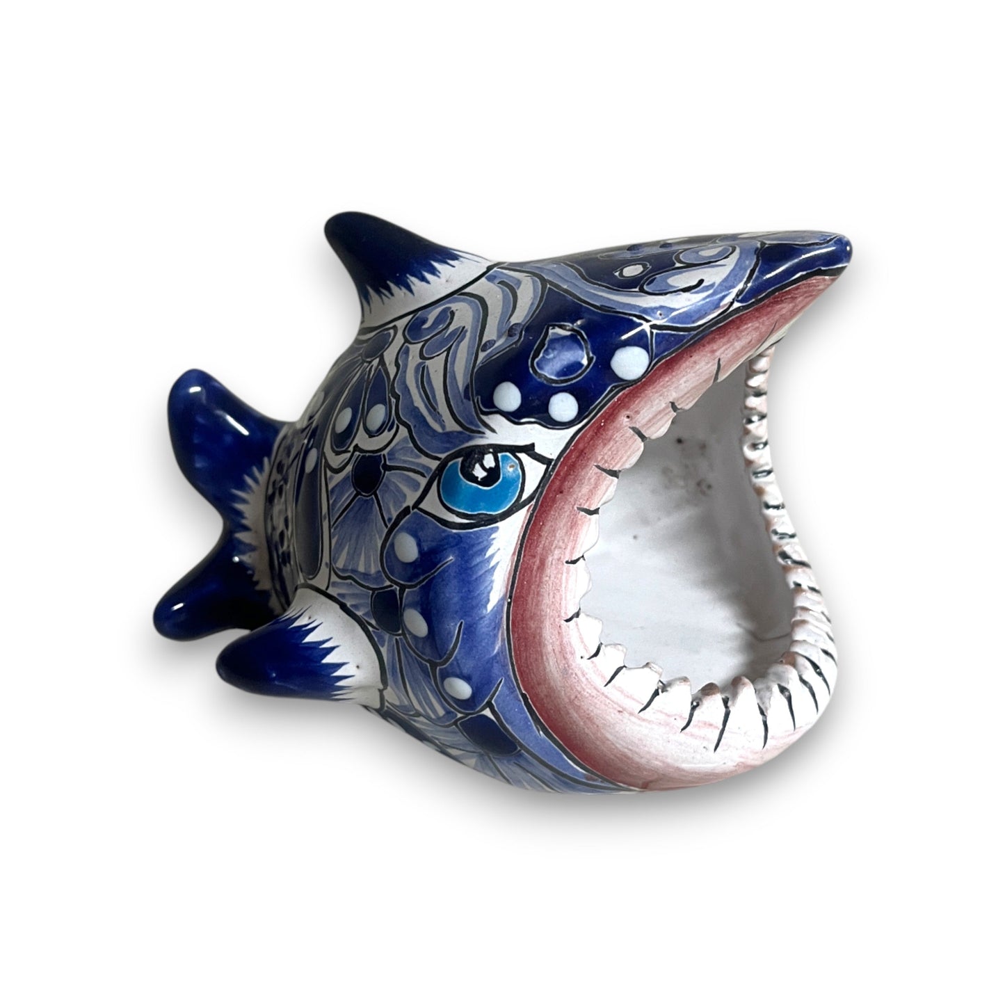 Colorful Talavera Shark Soap Dish | Handcrafted Ceramic Holder