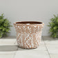 Terracotta & White Talavera Planter | Handcrafted Pottery Art