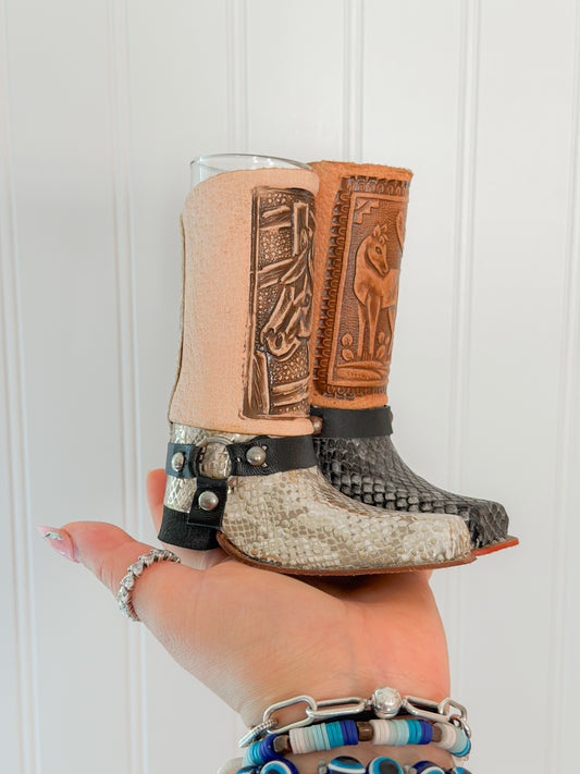 Leather Texan Boot Tequila Shot