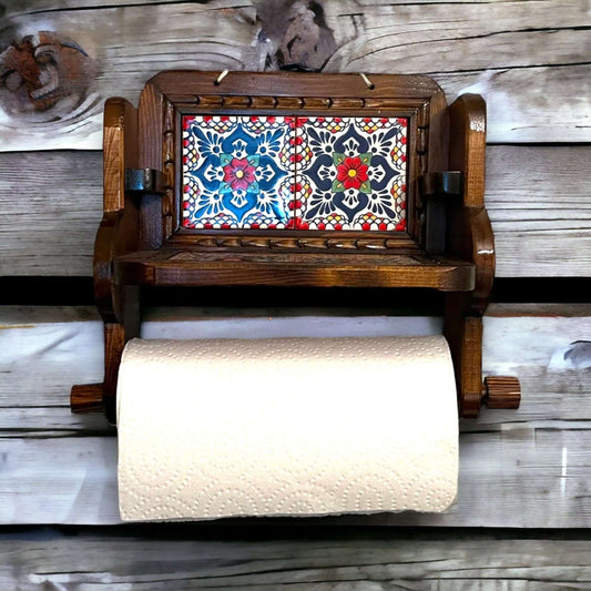 Personalized Talavera Wall Decor | Custom Paper Towel Holder