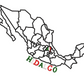 Hidalgo Map Embroidery Design