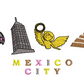 Mexico City Embroidery Design