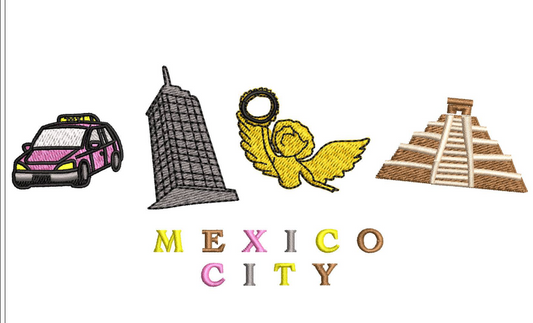 Mexico City Embroidery Design