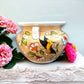 XL Talavera Flower Pot | White & Tan Floral Design