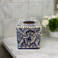 Blue & White Talavera Tissue Box Cover | Vibrant Mexican Decor