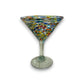 Confetti Pebbled Martini Glass | Hand-Blown Mexican Barware