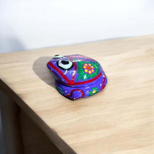 Guerrero Frog Jewelry Box | Handmade Mexican Ceramic Trinket Holder