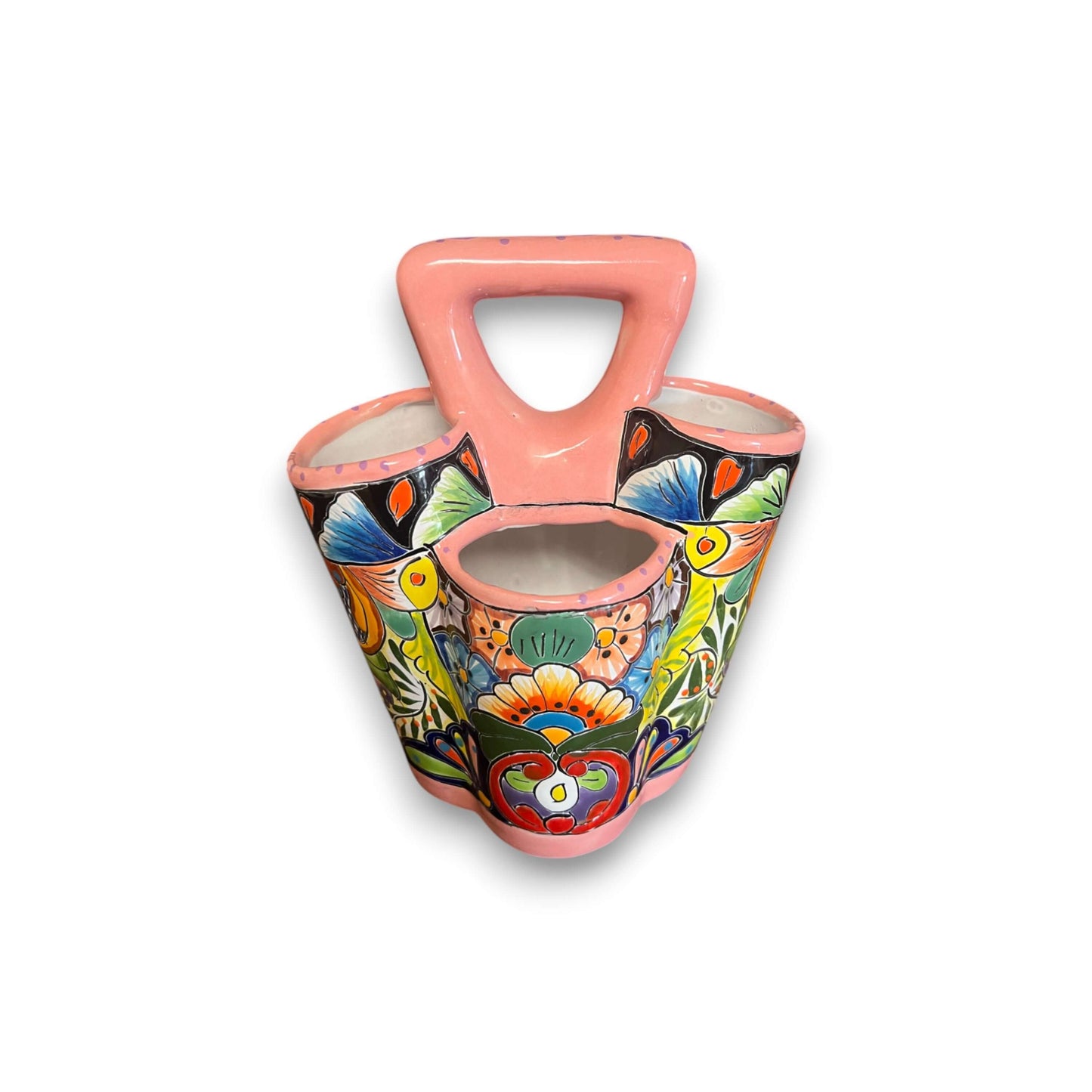 Talavera Utensil Holder | Hand-Painted Mexican Kitchen Organizer
