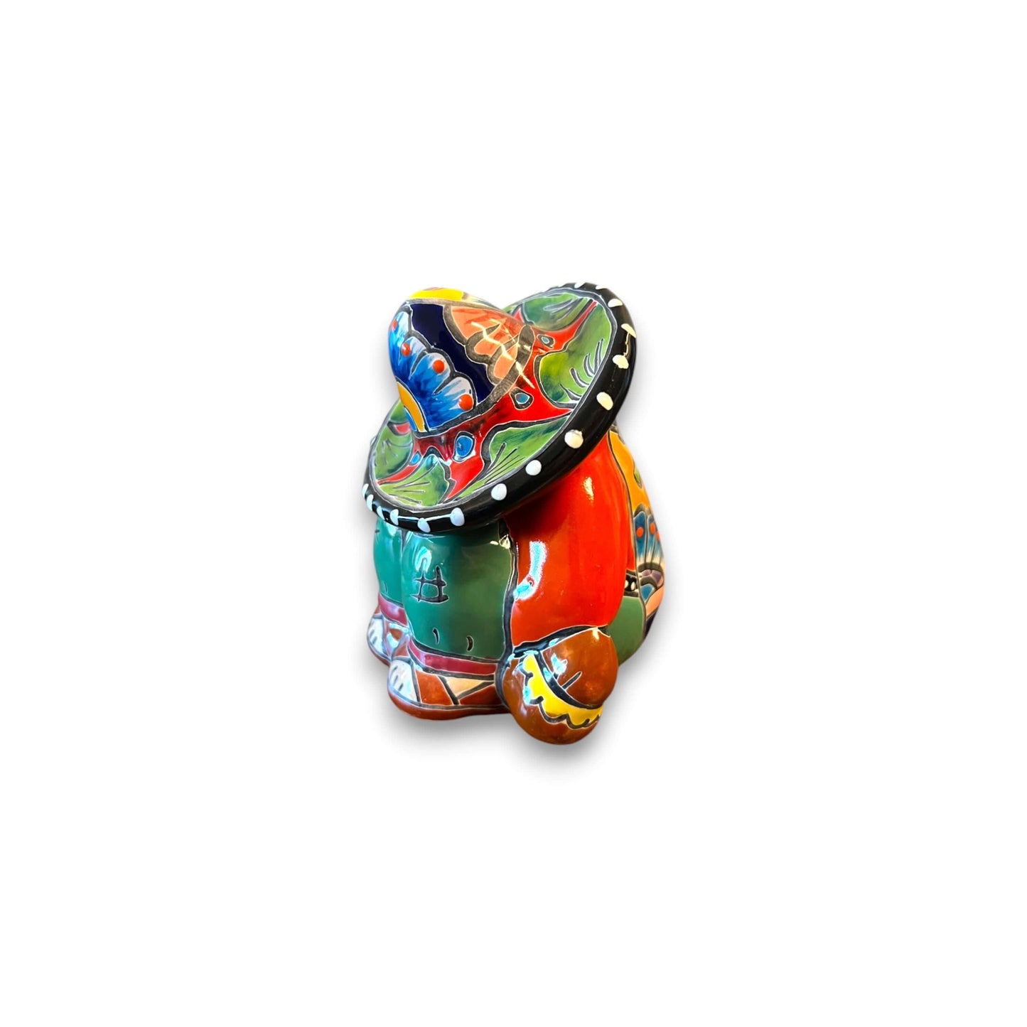 Handmade Talavera Panchito | Colorful Sleeping Man Figurine