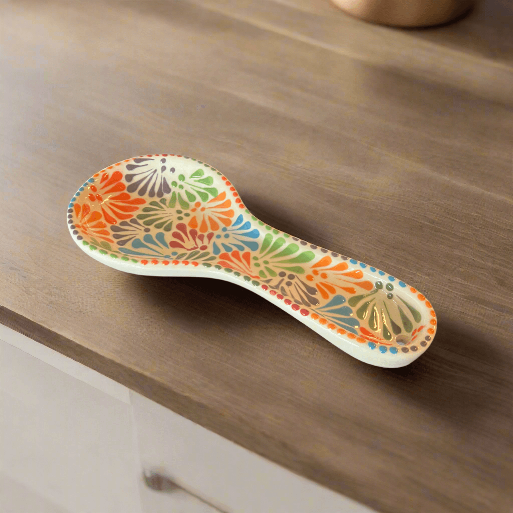 Talavera Spoon Rest | Handmade Mexican Puebla