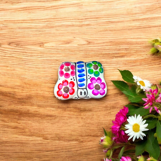 Handmade Guerrero Butterfly Jewelry Box | Mexican Ceramic Earring Holder