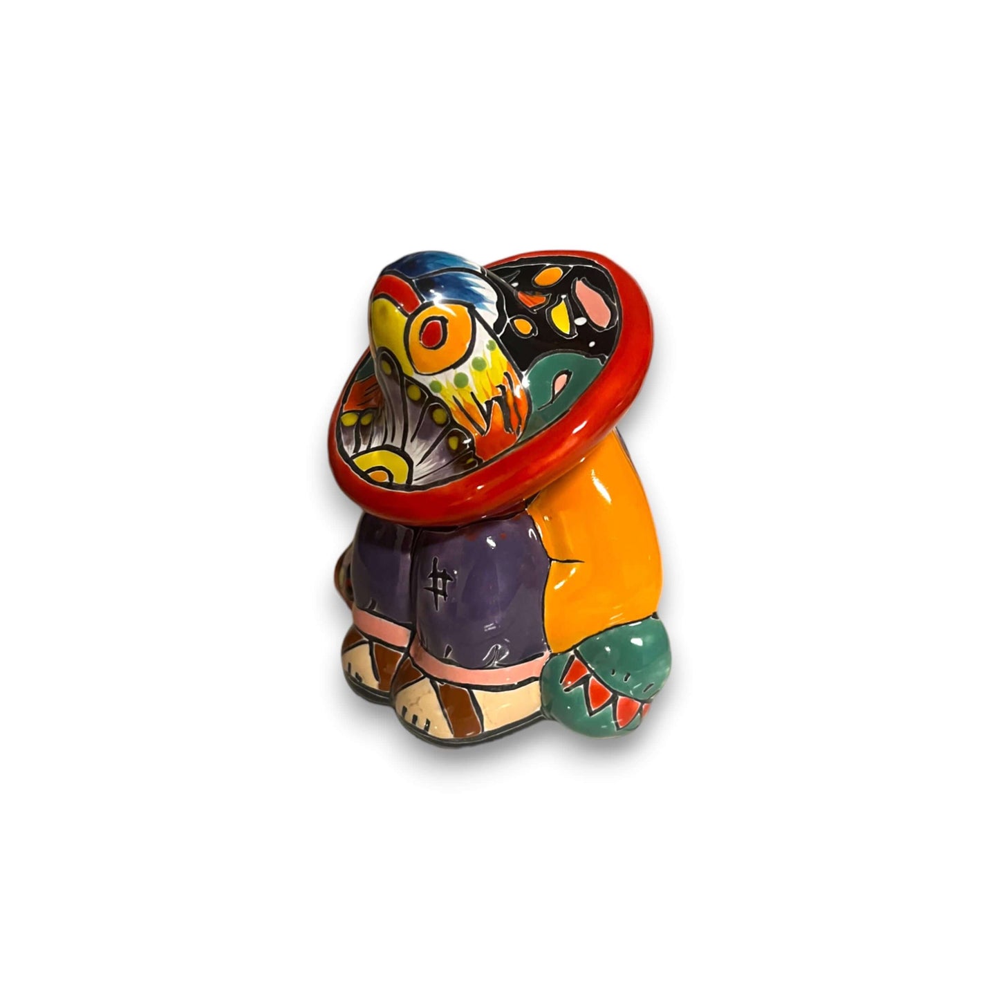 Handmade Talavera Panchito | Colorful Sleeping Man Figurine