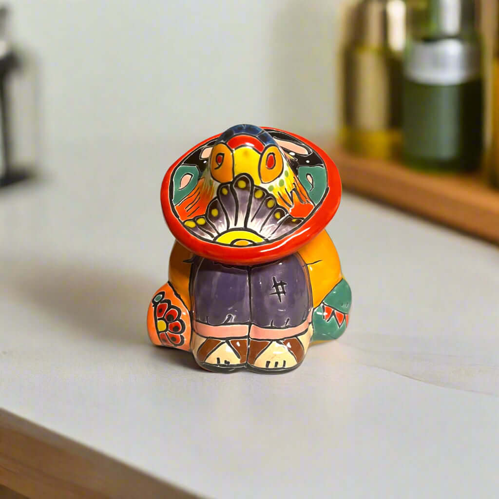 Handmade Talavera Panchito | Colorful Sleeping Man Figurine