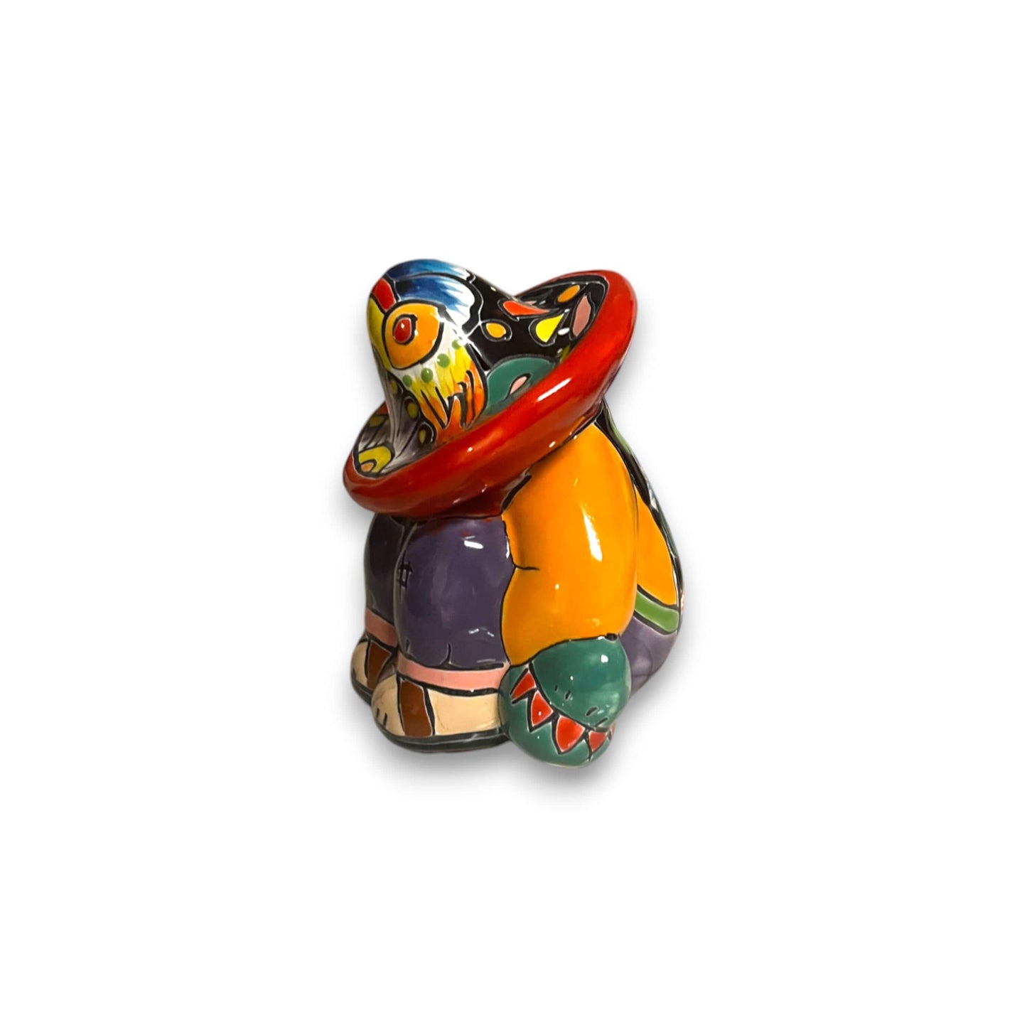 Handmade Talavera Panchito | Colorful Sleeping Man Figurine