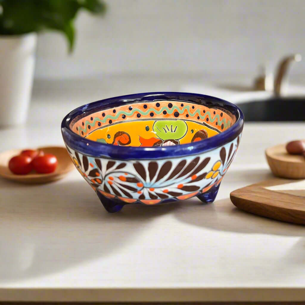 Talavera Salsa Bowl | Handmade Mexican Ceramic Sauce Dish