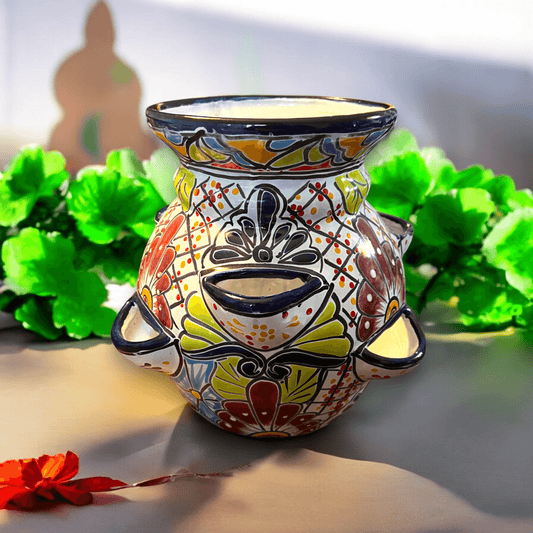 Handmade Talavera Strawberry Planter | Colorful Mexican Pottery