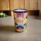 Talavera Tumbler Cup | Hand-Painted Mexican Ceramic Glass
