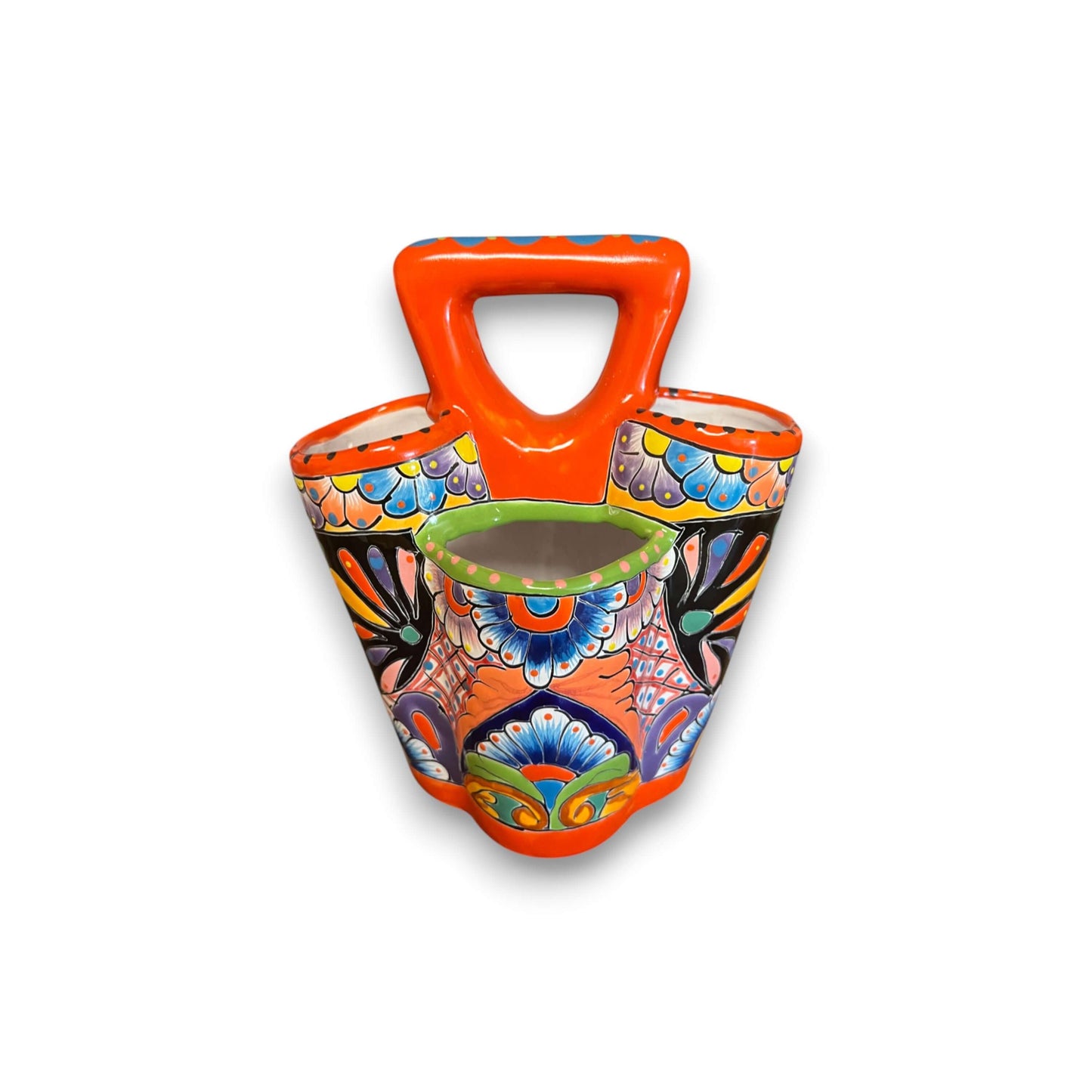 Talavera Utensil Holder | Hand-Painted Mexican Kitchen Organizer