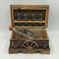 Mexican Shot Glass & Decanter Set | Rustic Wood Chest