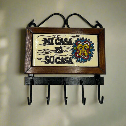 Talavera Key Holder | Handmade Mexican Wall Hook