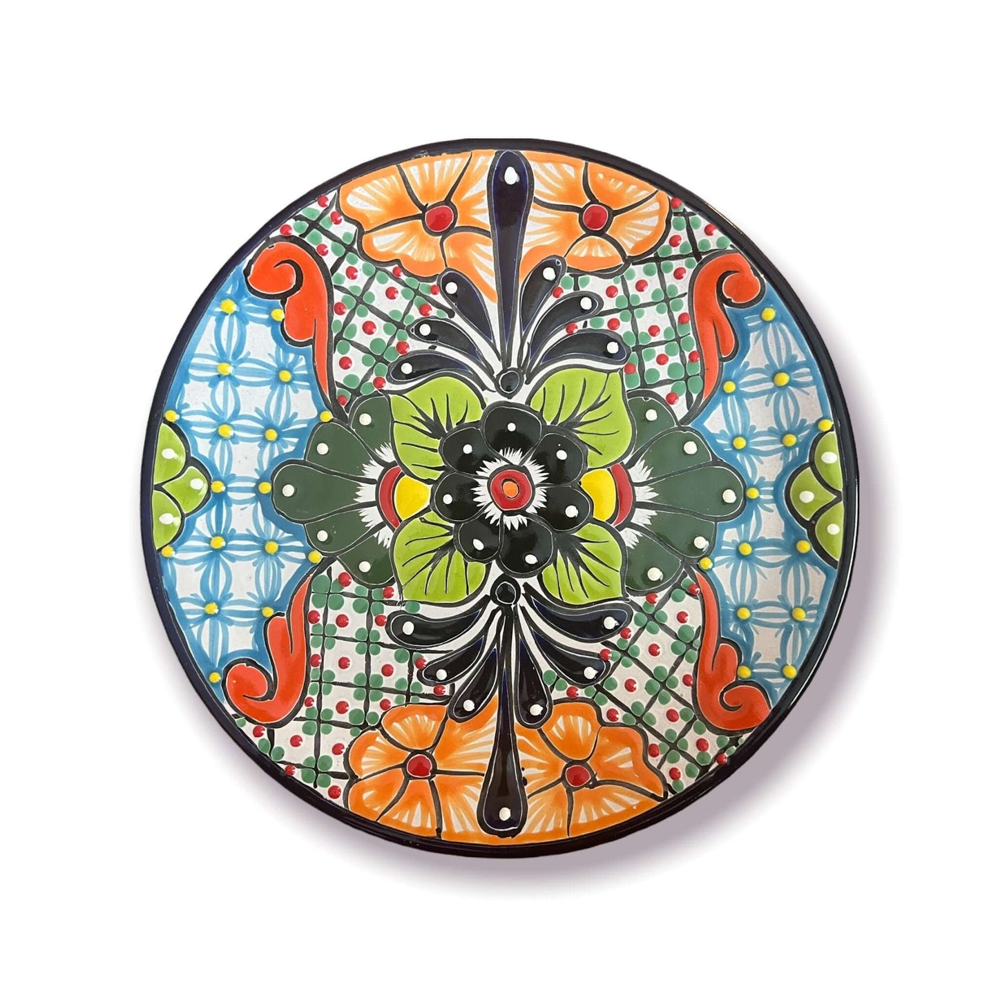 20-Piece Talavera Dinnerware Set | Handmade Floral Tableware (Seats 6)