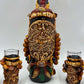 Aztec Warrior Tequila Set | Handmade Mexican Shot Glass & Decanter Set
