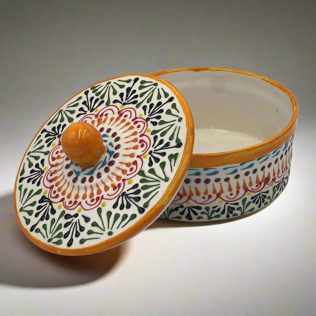 Handmade Talavera Tortilla Warmer | Authentic Puebla Mexican Pottery