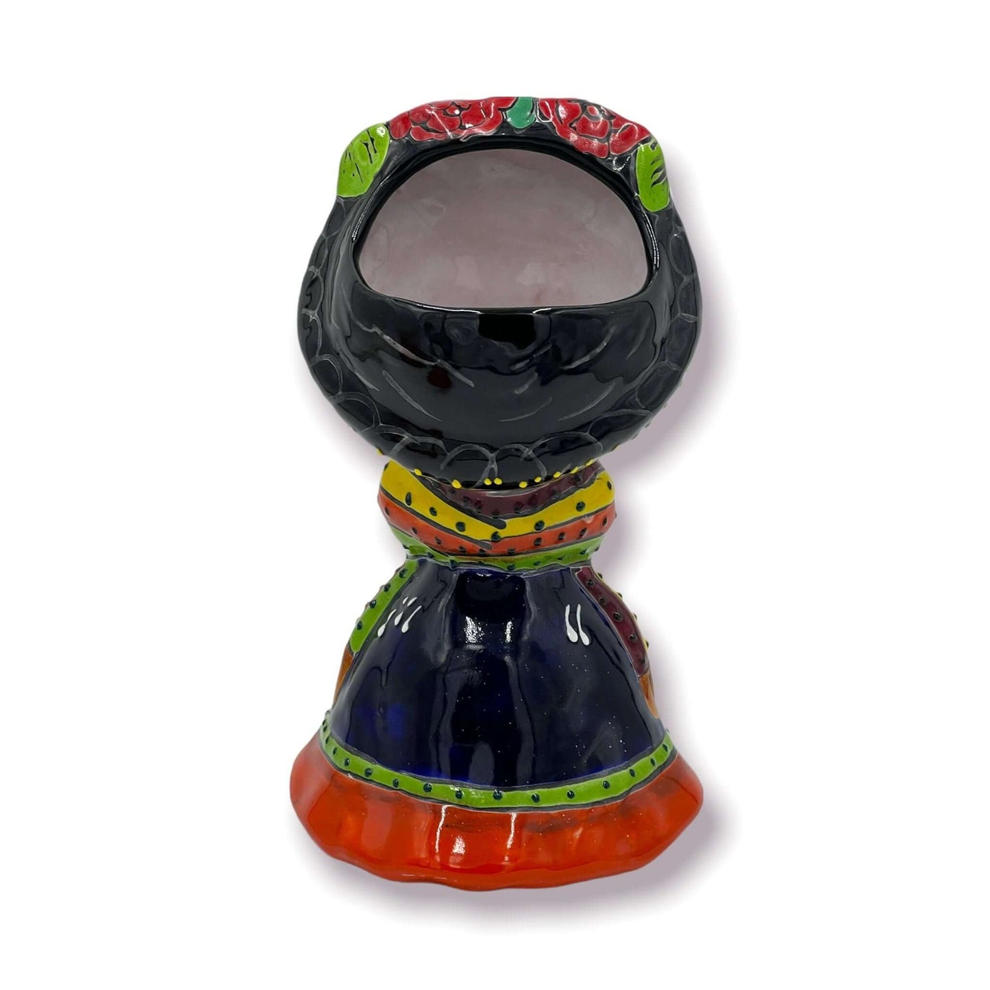 Handmade Frida Kahlo Planter - Day of the Dead Statue (Medium Size)
