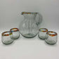 Mexican Hand Blown Glass Pitcher | Confetti Rim