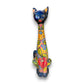 Mexican Handmade Talavera Cat Statue | Cultural Artwork (19.5" Tall)