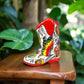 Hand-Painted Talavera Mexican Boot Flower Pot | Colorful Small Talavera Planter