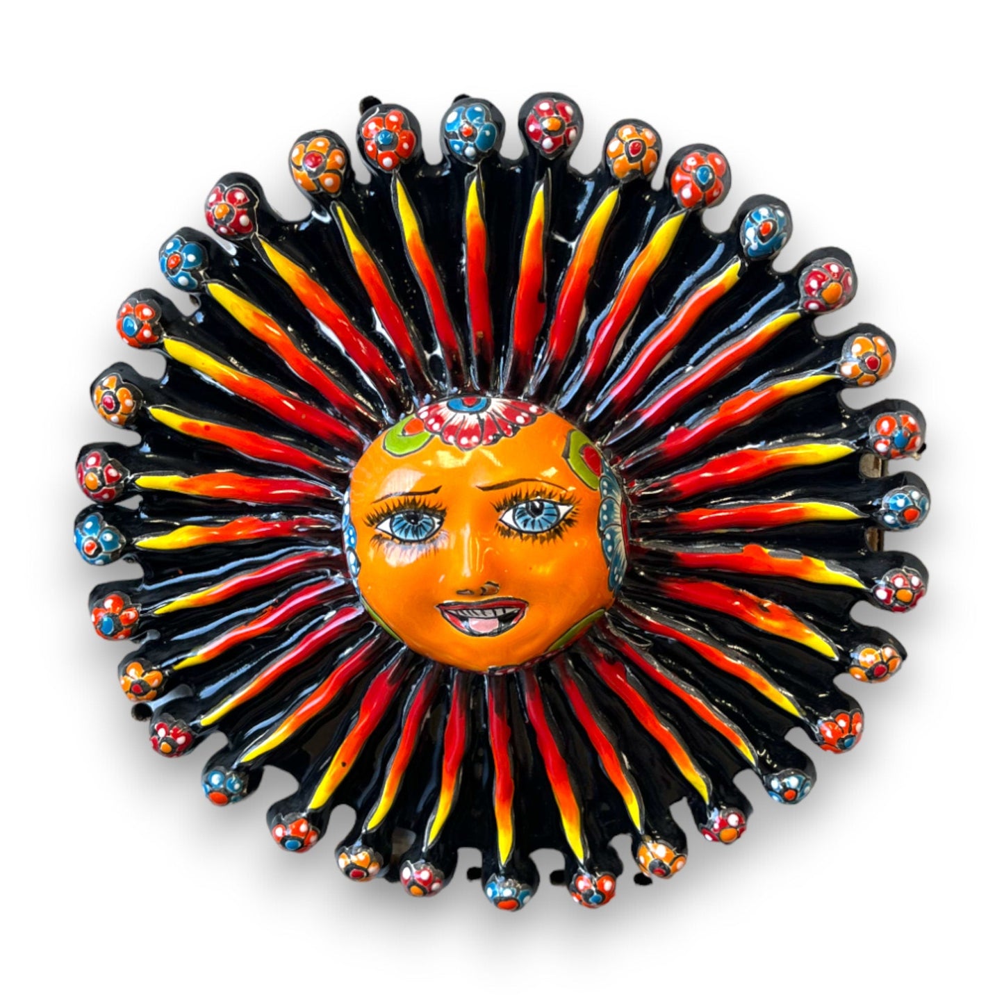 Mini Talavera Sun Wall Art | Handcrafted Mexican Decor