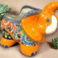 Hand-Painted Talavera Elephant Flower Pot | Colorful Talavera Planter (Medium)