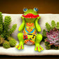 Talavera Frog Statue | Vibrant Hand-Painted Mexican Ceramic Art