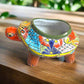 Talavera Turtle Planter | Hand-Painted Mexican Ceramic Garden Pot