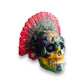 Handcrafted Aztec Warrior Skull Statue | Cultural Art