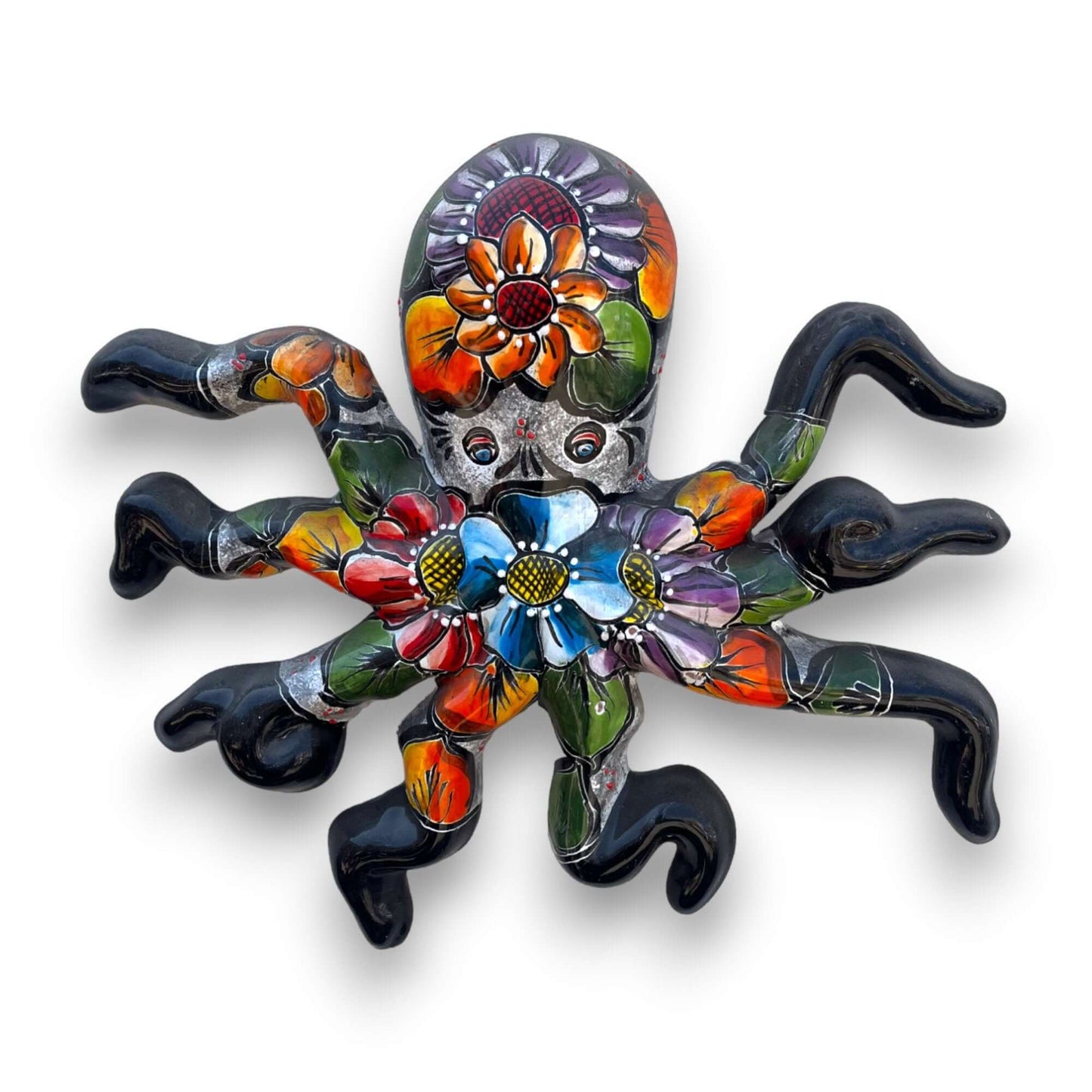 Mexican Handmade Octopus Wall Art | Hand Painted Talavera (Large)