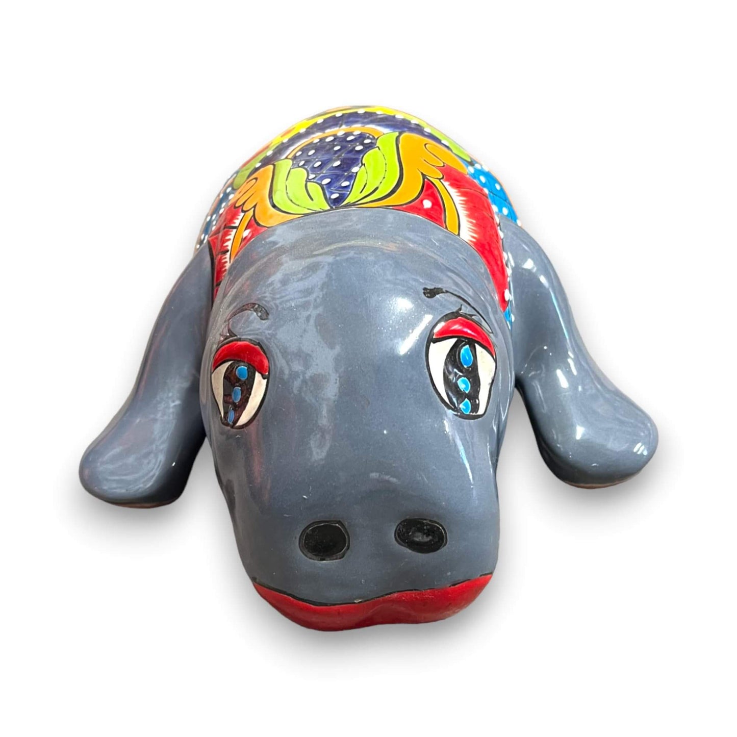 Mexican Handmade Seal Planter | Colorful Talavera Seal (Medium Size)