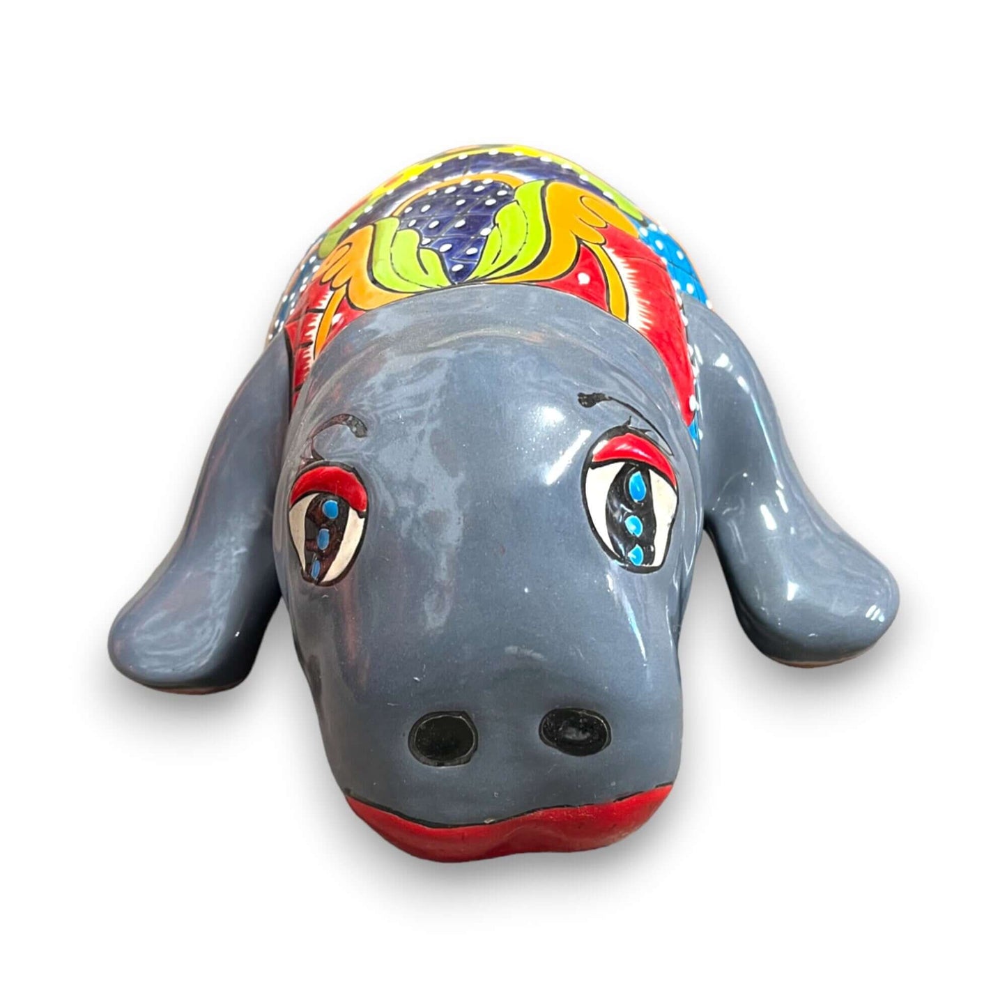 Mexican Handmade Seal Statue | Colorful Talavera Seal (Medium Size)