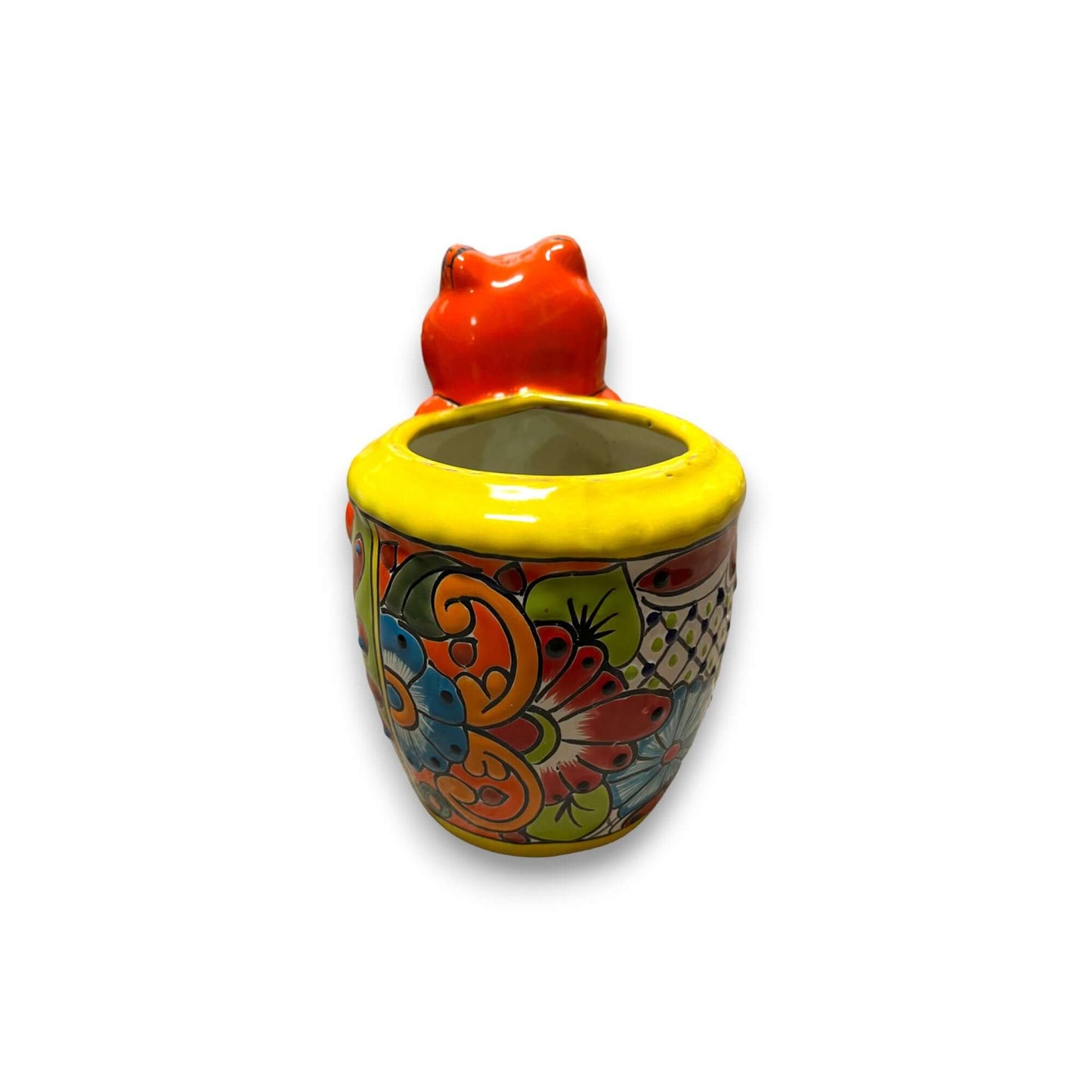 Talavera Frog Planter | Colorful Hand-Painted Mexican Pottery