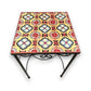 Mexican Accent End Table | Colorful Talavera Tile Design