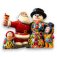 Talavera Santa & Snowman Statue | Hand-Painted Christmas Decor